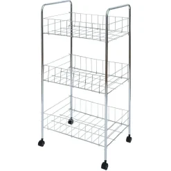 Desserte en métal 3 niveaux - 35,5xH66,5x26cm