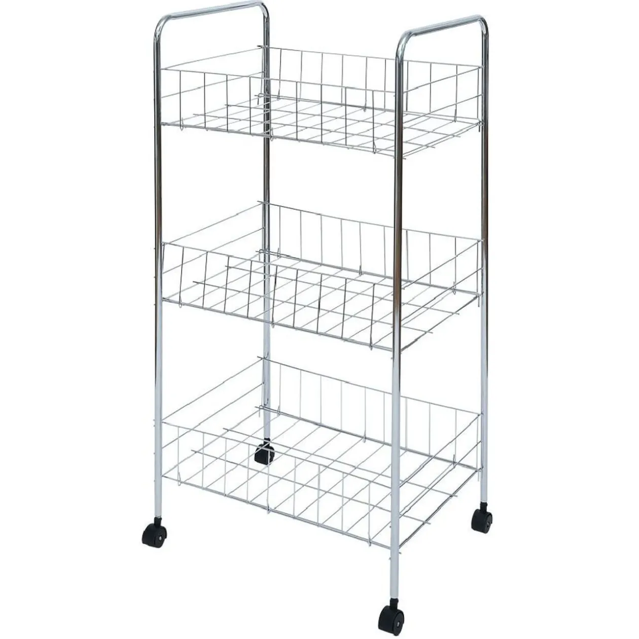 Desserte en métal 3 niveaux - 35,5xH66,5x26cm