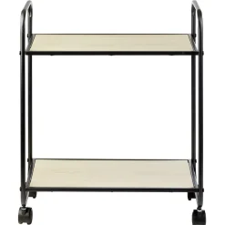 Desserte style industriel sur roulettes naturel et noir