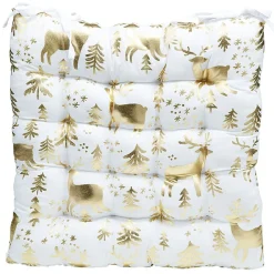 Dessus de chaise imprimé Noël en polyester