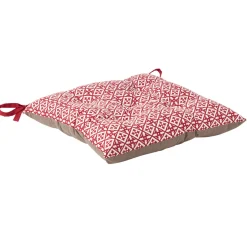 Dessus de chaise matelassé rouge brique Dolce Vita