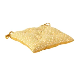 Dessus de chaise matelassé jaune moutarde Dolce Vita