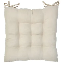 Dessus de chaise matelassé beige