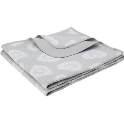 Dessus de lit 2 places 220x240 cm imprimé coeur ou oiseau