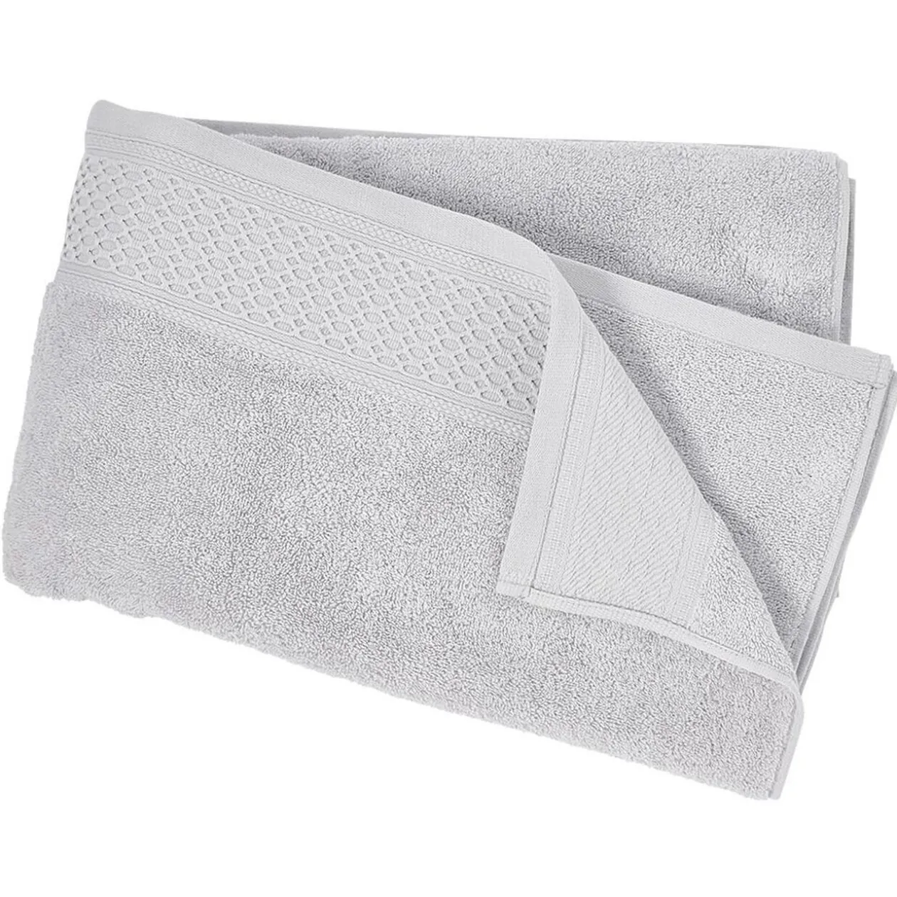 Drap de bain en coton gris 90x150 cm