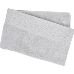 Drap de bain en coton gris 90x150 cm