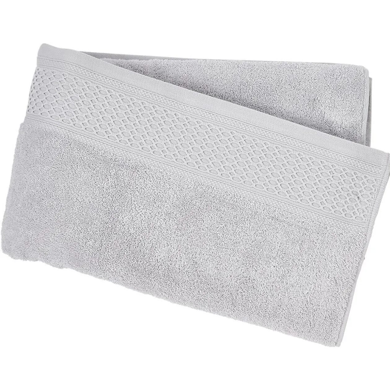 Drap de bain en coton gris 90x150 cm