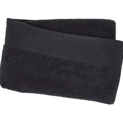 Drap de bain en coton noir 90x150 cm