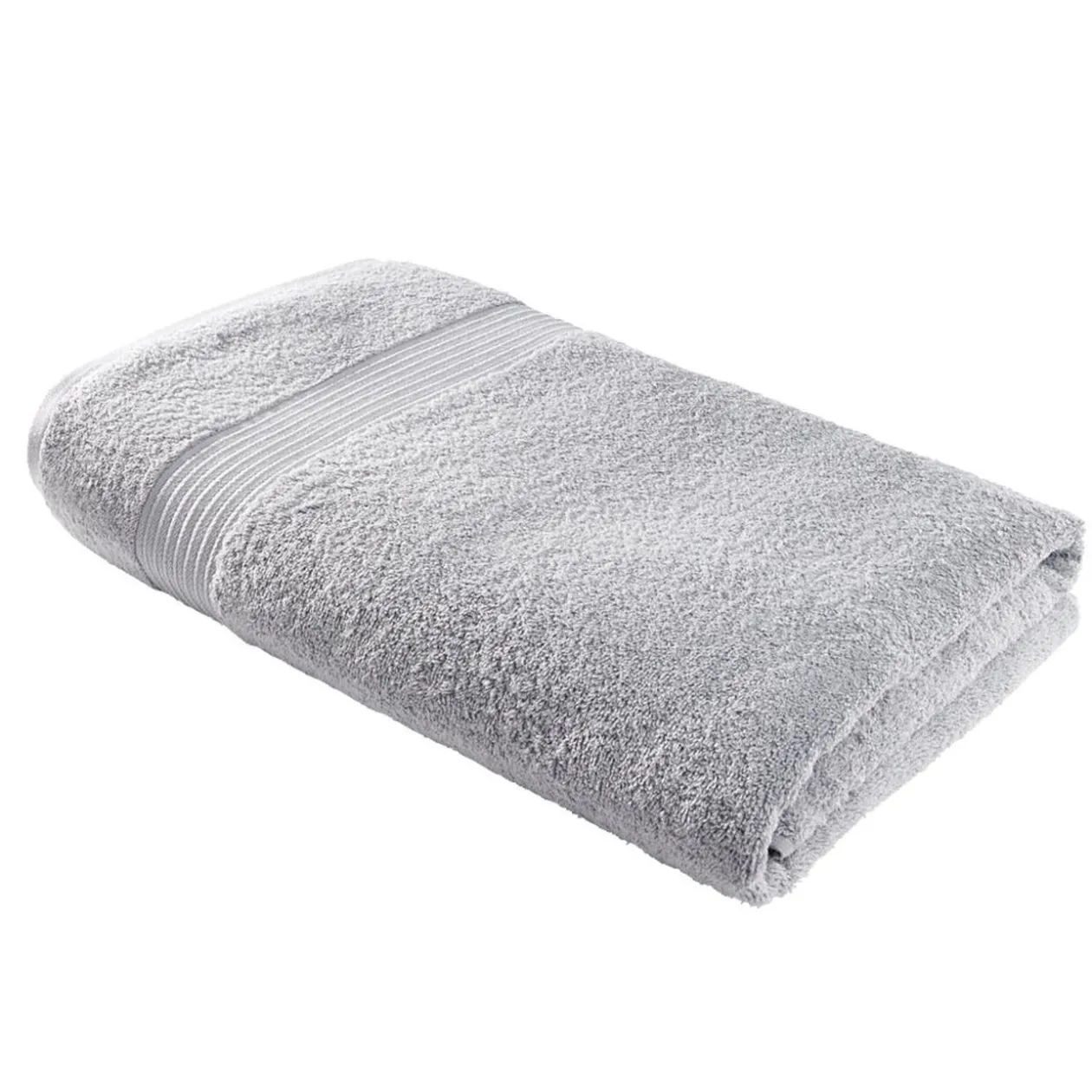 Drap de bain maxi 90x150cm coton gris acier