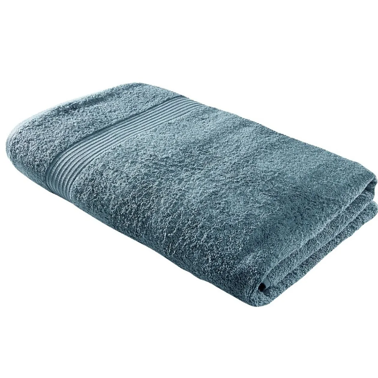 Drap de bain maxi 90x150cm coton bleu paon