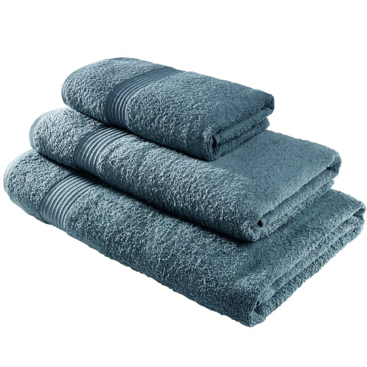 Drap de bain maxi 90x150cm coton bleu paon