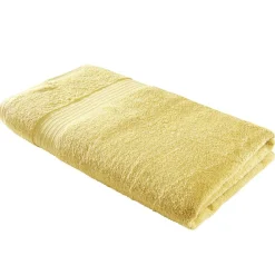 Drap de bain maxi 90x150cm coton jaune ocre