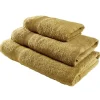 Drap de bain 70x130cm coton jaune bronze