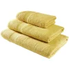 Drap de bain 70x130cm coton jaune ocre