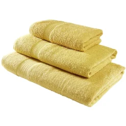 Drap de bain 70x130cm coton jaune ocre