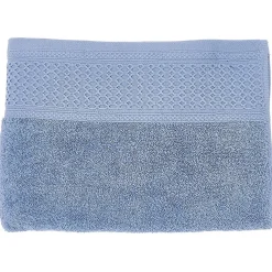 Drap de douche en coton bleu 70x130 cm