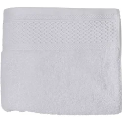 Drap de douche en coton blanc 70x130 cm