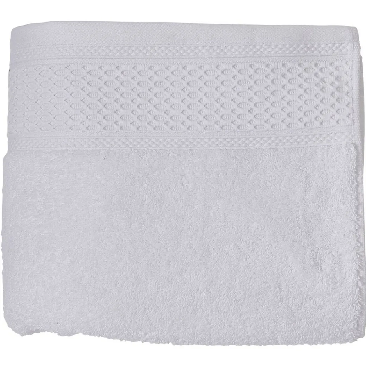Drap de douche en coton blanc 70x130 cm