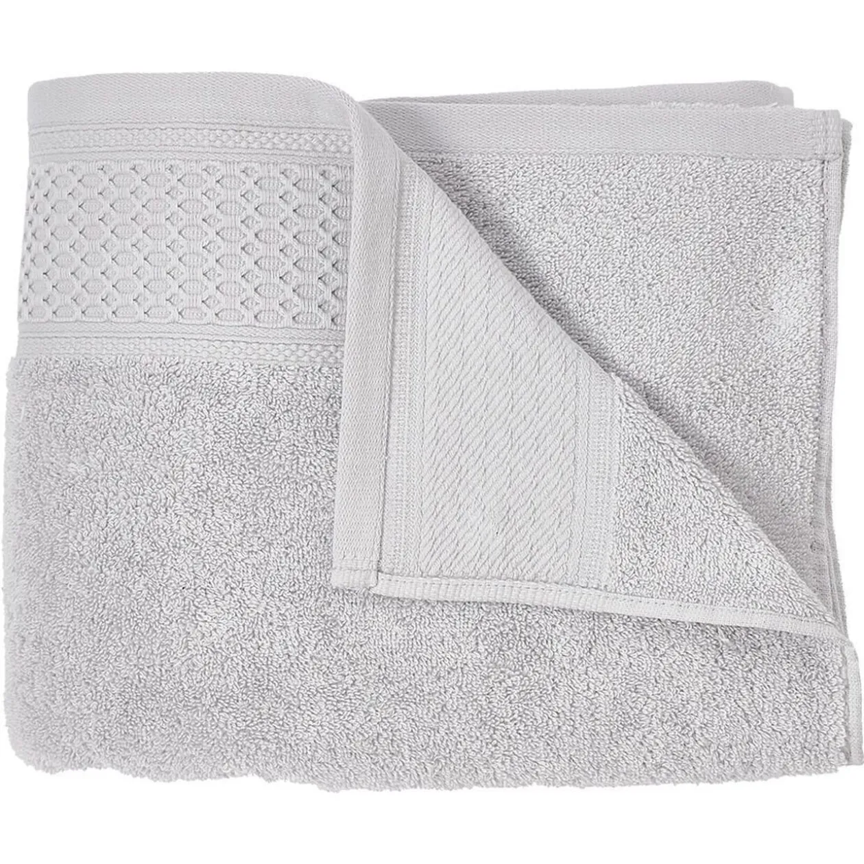 Drap de douche en coton gris 70x130 cm
