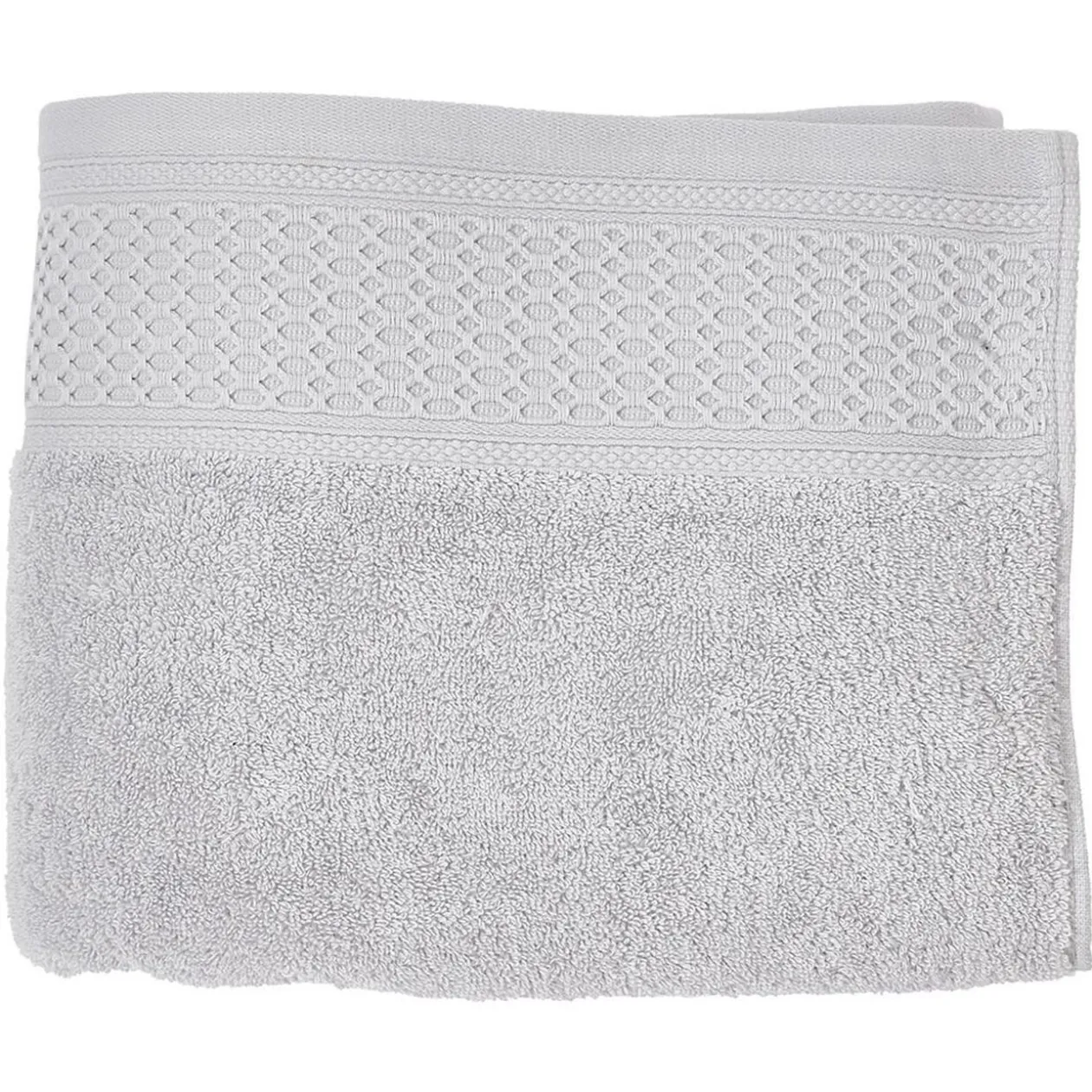 Drap de douche en coton gris 70x130 cm