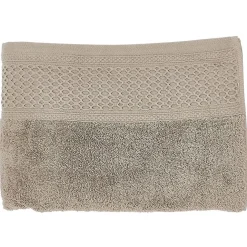 Drap de douche en coton taupe 70x130 cm