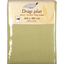 Drap de lit 2 personnes vert anis