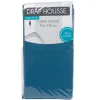 Drap housse 1 personne bleu gris