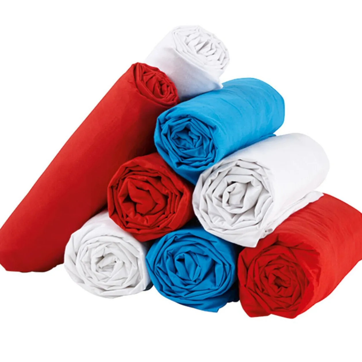 Drap housse 2 personnes rouge uni