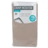 Drap housse 2 personnes taupe
