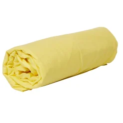 Drap housse 2 places jaune uni 160 x 200 cm