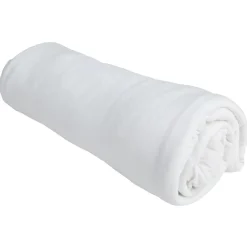 Drap housse blanc 1 personne 90x190cm