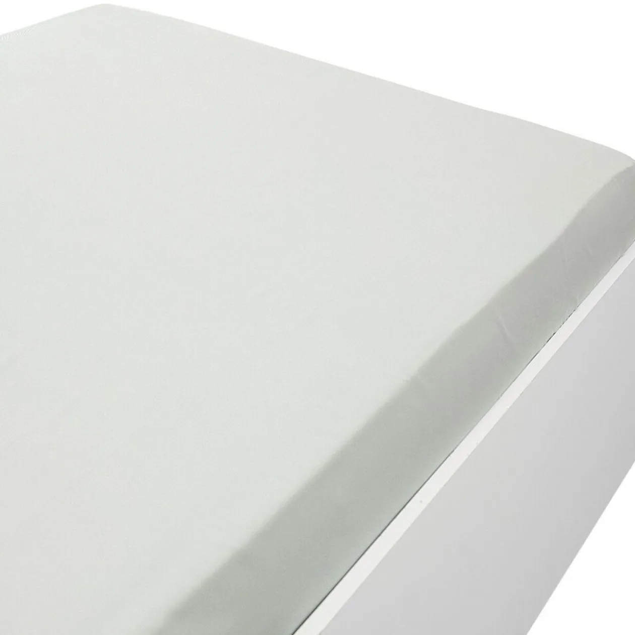 Drap housse en coton jersey uni 90x190 cm x2