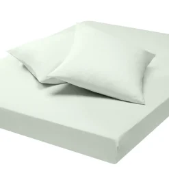 Drap housse en polycoton 140x190 cm + 2 taies d'oreiller