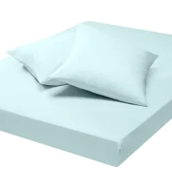 Drap housse en polycoton 160x200 cm + 2 taies d'oreiller