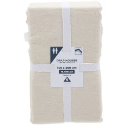 Drap housse flanelle uni L140X200 cm