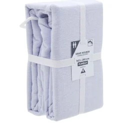 Drap housse flanelle uni L140X200 cm