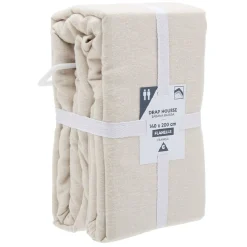 Drap housse flanelle uni L140X200 cm