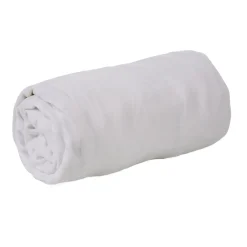 Drap housse grande taille jersey uni blanc 2 personnes