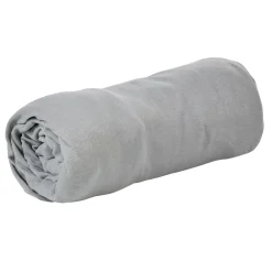 Drap housse jersey uni gris 1 personne