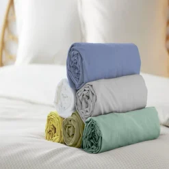 Drap housse jersey 140x190cm 2 personnes - 3 coloris