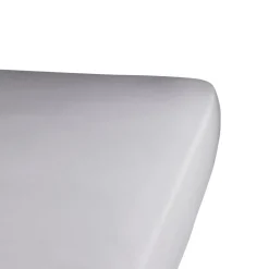 Drap housse percale de coton 140x200 Gris acier