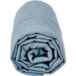 Drap housse uni 2 personnes bleu clair