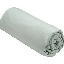 Drap housse uni 2 personnes vert d'eau