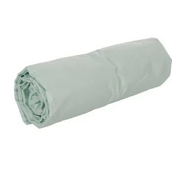 Drap housse uni 2 personnes vert d'eau