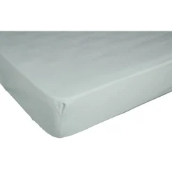 Drap housse uni 1 personne vert d'eau