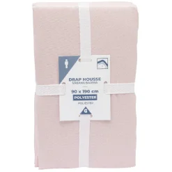 Drap housse uni 1 personne 90 x 190 cm