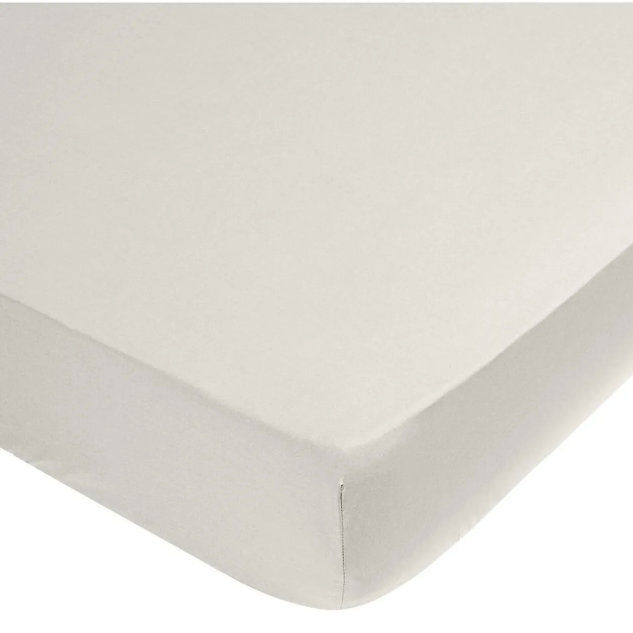 Drap housse uni blanc 2 personnes 140 x 190 cm