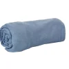 Drap housse uni bleu gris 2 personnes