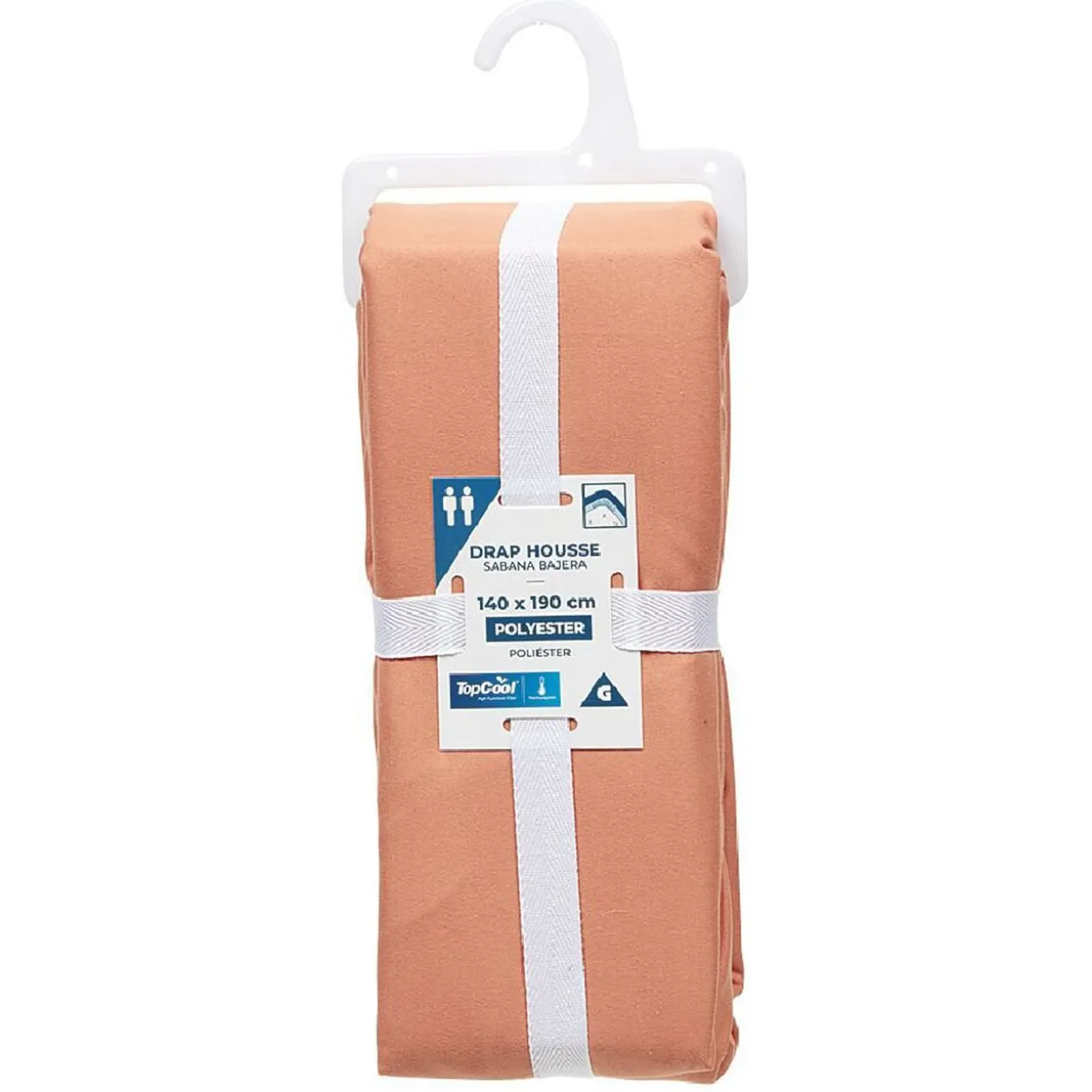 Drap housse uni coloré 2 personnes 140x90 cm