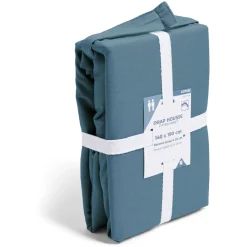 Drap housse 140x190cm 100% coton bleu marine